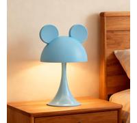 MARZIUS Rechargeable Mouse Shape LED Dimmable Touch Desk Lamp Reading Night Light Cute Bedside Lamp (Blue)