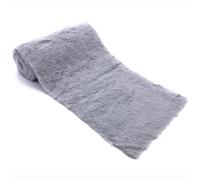 Marzoon Fluffy Fur Ribbon 15 x 200 cm - Soft Fur Look Table Runner - Faux Fur Decorative Ribbon for Table Decoration & DIY Projects (Light Grey)