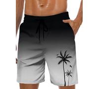 MARZXIN Swimming Shorts Men's Quick-Drying Swimming Trunks for Men with Mesh Lining Board Shorts Long Beach Shorts Breathable Swimming Trunks Boys Beach Volleyball Surfing S-3XL, Black Grey, M