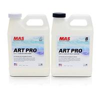 MAS Art Pro Epoxy Resin & Hardener | Two Part Art Resin Features UV Inhibition, Longer Working Time, Special Formulation for Resin Art | Professional Grade Crystal Clear Epoxy Resin (2 Quart)