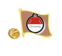 mas Badge mas Cartoon Icon Golden Metal Flag Lapel Pin Badge