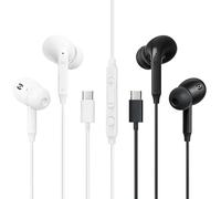 MAS CARNEY 2-Pack USB C Headphones Wired Earphones for iPhone 17 Pro Max 16 | USB C Earphones Wired with Mic & Noise Isolation For iPhone 17 Pro Max 16 15, Samsung S26 S25 A17 A16, Google Pixel 9a 10 pro