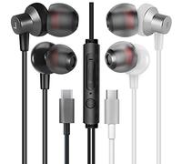 MAS CARNEY TI3 USB C Earphones, Type C Headphones Wired with Microphone, Compatible with Samsung, VIVO, OPPO, Mi, Google Pixel and Apple iPhone 15 - Pack of 2