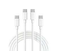 MAS CARNEY USB C to USB C Cable 2-Pack 6FT & 3FT, 60W Fast Charging Type C Cable for iPhone 17/16/15, Samsung Galaxy A17 A16 A15 A26 A36 A56, S25 S24 S23 S22 S21 Note 20, Tablet, PS5, Switch - White