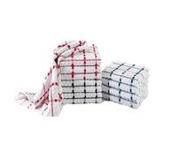 MAS International Kitchen Dish Jumbo Terry Tea Towel 100% Cotton Egyptian - Hotel Quality Professional Catering Grade Wonderdry Soft Thick Cleaning Drying Cloth (Pack of 12)