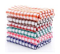 MAS International Kitchen Terry Tea Towel 100% Pure Cotton Absorbent Long Lasting Soft Touch Dish Towels, Tea Towels, Bar Towels (Pack of 4)
