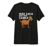 Más Loca Que UNA Cabra Granja Granjero Campesina Retro Premium T-Shirt