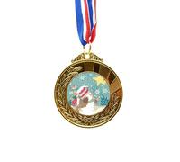 mas Snowman Snowflake Dog Festival Gold Award Winner Medal First Place Ribbon