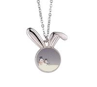 mas Snowman Snowflake Festival Rabbit Necklace Pendant Bunny Animal Jewelry Gift