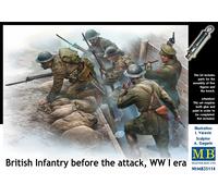 Masterbox 1:35 Scale British Infantry/Before The Attack/WWI era Construction Kit (Grey)