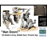 Masterbox 1:35 Scale Man Down! US Modern Army, Middle East, Present Day Figure, 23 x 10 x 51 millimetres