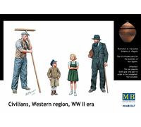 Masterbox 1:35 Scale Peasants Western Europe WWII Era Assembly Parts, 25 x 25 x 51 millimetres