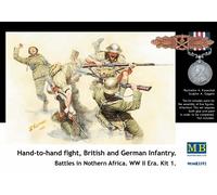 Masterbox 1:35 Scale British and German Infantry, Battles in North Africa Assembly Parts