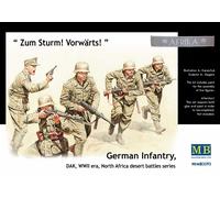 Masterbox 1:35 Scale German Infantry, DAK WWII, North Africa Desert Bat, 1.27 x 1.27 x 3.81 cm