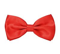 MASADA bow tie coral-red - men's accessory in shiny-look, continuously adjustable, handmade with hook closure - 12 x 6 cm