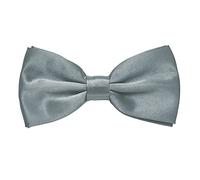 MASADA bow tie grey-blue - men's accessory in shiny-look, continuously adjustable, handmade with hook closure - 12 x 6 cm