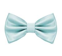 MASADA bow tie light-blue - men's accessory in silk-look, continuously adjustable, handmade with hook closure - 12 x 6 cm