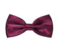 MASADA bow tie plum - men's accessory in shiny-look, continuously adjustable, handmade with hook closure - 12 x 6 cm