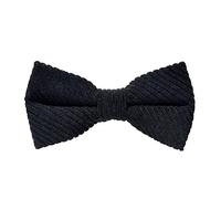 MASADA corduroy bow tie black - men's accessory in vintage-look, continuously adjustable, handmade with hook closure - 12 x 6 cm