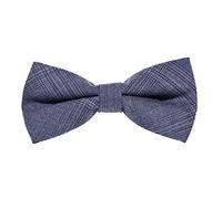 MASADA corduroy bow tie blue-grey plaid - men's accessory in vintage look, continuously adjustable, handmade with hook closure - 12 x 6 cm