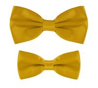 MASADA Father & Son matching set of bowties, pre-tied and smoothly adjustable - Gold