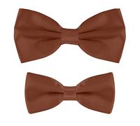 MASADA Father & Son matching set of bowties, pre-tied and smoothly adjustable - Hazel