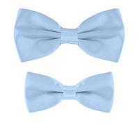 MASADA Father & Son matching set of bowties, pre-tied and smoothly adjustable - Light Blue