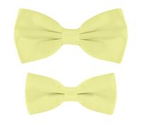 MASADA Father & Son matching set of bowties, pre-tied and smoothly adjustable - Light Yellow