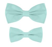 MASADA Father & Son matching set of bowties, pre-tied and smoothly adjustable - Mint Green
