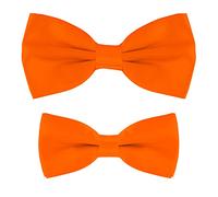 MASADA Father & Son matching set of bowties, pre-tied and smoothly adjustable - Orange