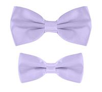 MASADA Father & Son matching set of bowties, pre-tied and smoothly adjustable - Pastel Purple