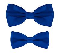 MASADA Father & Son matching set of bowties, pre-tied and smoothly adjustable - Royal Blue