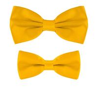 MASADA Father & Son matching set of bowties, pre-tied and smoothly adjustable - Yellow