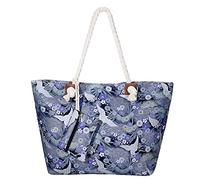 MASADA Large beach bag water resistant with zip Art Deco