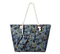 MASADA Large beach bag water resistant with zip Jungle Tree