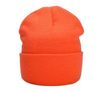 MASADA Women's and Men's Beanie Winter Hat, neon orange, One Size