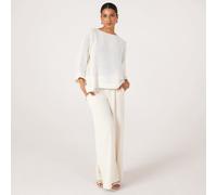 Masai Copenhagen Dovinia Cotton Viscose Boucle Open Knit Top IVORY 2XL