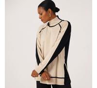 Masai Copenhagen Freyane Knit Rayon Stretch Jumper WHITE BLACK CAP BLACK 2XL