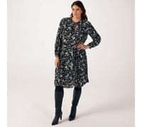 Masai Copenhagen MaNewlin Printed Textured Midi Dress BLACK MULTI EXTRA SMALL