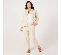 Masai Copenhagen Paelith Linen Cotton Blend Embroidered Trousers NATURAL 2XL