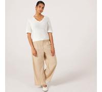 Masai Copenhagen Paritha Cotton Poplin Stretch Cropped Trouser SAND 2XL