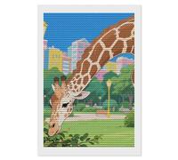 Masai Giraffe Diamond Art Kits for Adults 8"x12" DIY Diamond Painting Kit for Beginners Gem Art Painting with Round Full Drill Diamonds DIY Paint Paintings for Home Wall Decor Gift