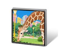 Masai Giraffe Lapel Pin Fashion Brooch Pin Cute Button Badges Square Button Pins Enamel Pins Metal Pinback for Hat Shirt Clothing Bags Decoration