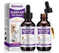 MASAIGGE Melatonin for Dogs & Cats, Sleep Aid & Dog Anxiety Relief for All Breeds, Dog Calming Melatonin for Noise, Fireworks, Separation & Travel Stress - Promotes Relaxation, Deep Sleep 60ml (2PK)