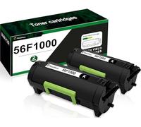 MasaiMara 56F1000 Black Compatible Toner Cartridges for Lexmark MS321 MS421 MS521 MS621 MS622 MX321 MX421 MX521 MX522 MX622 MS321dn MS421dn MS421dw MS521dn MS621dn MS622de MX321adn Printers (2-Pack)