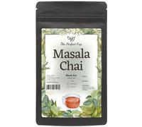Masala Chai Loose Leaf Black Tea (100g) Chai Latte Spiced Tea Bold Warming Rich Sweet Spicy Invigorating Tasty Aromatic Characteristic Exotic Unique, Close in Dark Resealable Pouch for Freshness