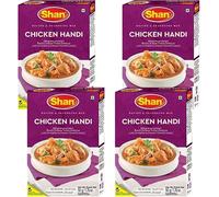 Masala & Powder Bundle with Shan Chicken Handi Masala Recipe & Seasoning Mix 50g - 4 Pack | Juicy Chicken in Creamy Tomato Sauce, Suitable For Vegetarians.
