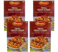 Masala & Powder Bundle with Shan Tikka Seekh Kabab Masala Recipe & Seasoning Mix 50g - 4 Pack | Mix For Pakistani Style BBQ, Suitable For Vegetarians.