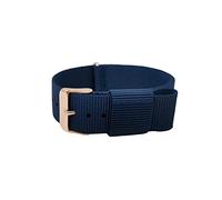 masar 18mm NATO Blue - Watch Strap - Universal Rose Gold Loop