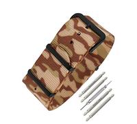 masar 20 to 24mm NATO Camouflage Buckle Black - Watch Straps - 2 Premium Spring Bars